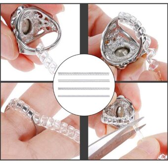 12 Stks/set Siliconen Onzichtbare Clear Ring Maat Richter Guard Tightener Resizen Sieraden Gereedschap Resizer Losse Ringen Reducer Ring S