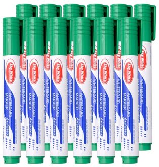 12 Stks/set Uitwisbare Whiteboard Marker Pen Dikke Hoofd Fijne Tip Navulbare Niet Giftig Vloeibare Inkt Gekleurde Schrijven Pennen Voor School off 5AC105382-GN