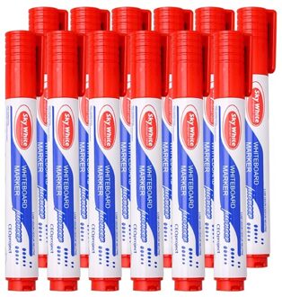 12 Stks/set Uitwisbare Whiteboard Marker Pen Dikke Hoofd Fijne Tip Navulbare Niet Giftig Vloeibare Inkt Gekleurde Schrijven Pennen Voor School off 5AC105382-R