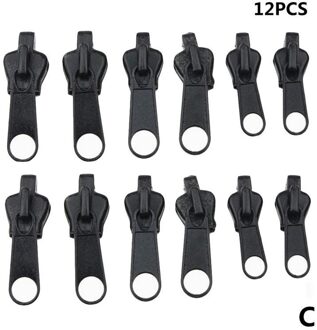 12 Stks/set Universal Instant Fix Rits Reparatie Kit Vervanging Slider Ritsen Levert Accessoires Zip Tanden 3 Kleur Textiel L5R7