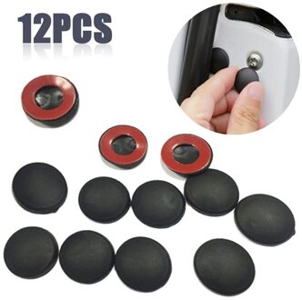 12 Stks/set Universele Auto Interieur Deurslot Schroef Protector Cover Cap Anti-Roest zwart 12stk reeks