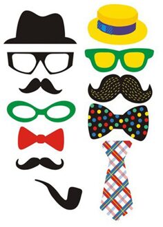 12 Stks/set Wedding Photo Booth Props Party Decoraties Levert Masker Snor Voor Fun Gunsten Photobooth Photocall