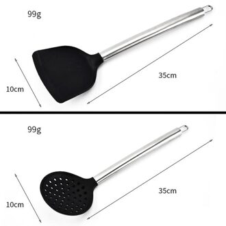 12 Stuk Siliconen Keukengerei Set Met Holle Rvs Handvat Bescherm Uw Kookgerei Ergonomisch