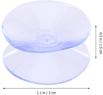 12 Stuks 10X20Mm Transparant Dubbelzijdig Zuig Rubber Pads Voor Glas Siliconen Sukkels Zonder Haken Suckers voor Glas Home 10 x 30mm