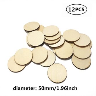12 Stuks 50Mm 1.96Inch Ronde Houten Discs Kunsten En Ambachten Voor Verjaardag Board Karwei Board Diy Ambachten