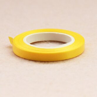 12 Stuks 5Mm * 10M Pastel Linten Streamers Voor Kids Verjaardag Regenboog Eenhoorn Partij/Bruiloft/Ballonnen/Baby Shower Decoratie geel