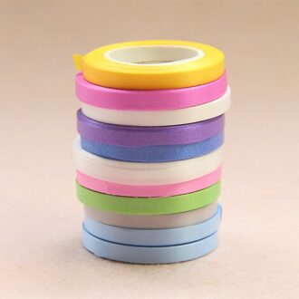 12 Stuks 5Mm * 10M Pastel Linten Streamers Voor Kids Verjaardag Regenboog Eenhoorn Partij/Bruiloft/Ballonnen/Baby Shower Decoratie MULTI