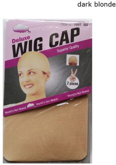 12 Stuks (6 Packs) Pruik Cap Pruik Netten Stretch Mesh Snood Haarnet Dark Beige Pruik Caps donker blond