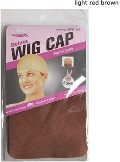 12 Stuks (6 Packs) Pruik Cap Pruik Netten Stretch Mesh Snood Haarnet Dark Beige Pruik Caps licht rood bruin