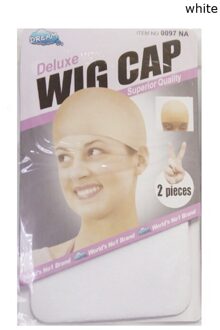 12 Stuks (6 Packs) Pruik Cap Pruik Netten Stretch Mesh Snood Haarnet Dark Beige Pruik Caps wit
