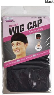 12 Stuks (6 Packs) Pruik Cap Pruik Netten Stretch Mesh Snood Haarnet Dark Beige Pruik Caps zwart