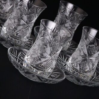 12 Stuks (6 Personen) thee Set-100 Cc Thee Koffie Kopjes Thee Koffie Sets Thee Koffie Voor Trofee Turkse Thee Cup Set Glas