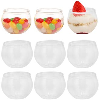 12 Stuks 75 Eenvoudige Cupcake Cups Dessert Cups Herbruikbare Drink Cups (Transparant)