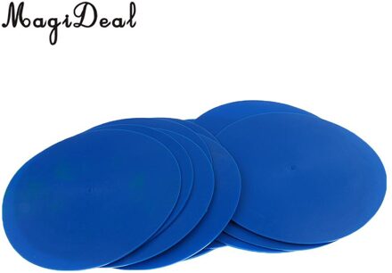 12 Stuks 9 Inch Kleurrijke Pvc Spot Markers Voor Sport Boren En Training Team Sport Basketbal Spot Markers Speed Agility training blauw