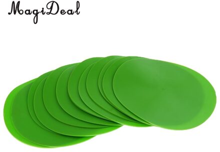12 Stuks 9 Inch Kleurrijke Pvc Spot Markers Voor Sport Boren En Training Team Sport Basketbal Spot Markers Speed Agility training groen