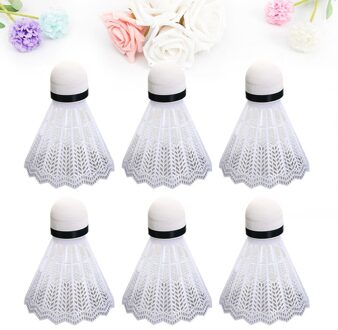 12 Stuks Badminton Praktische Shuttles Sport Levert Oefening Accessoires Voor Indoor Outdoor Spelen (Wit)