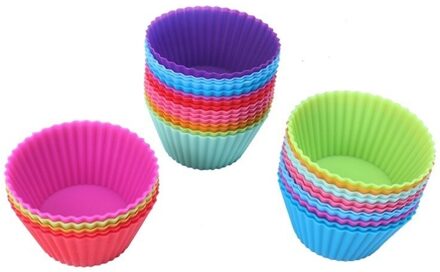 12 Stuks Cakevorm Siliconen Cupcake Decorating Tool Set Ring Vormige Leuke Gebak Brood Mould Zachte Herbruikbare Hittebestendig bakvormen