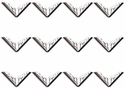 12 Stuks Decoratieve Houten Case Boek Scrapbooking Photo Albums 'S Mappen Kraag Hoek Protector Antieke Sieraden Geschenkdoos