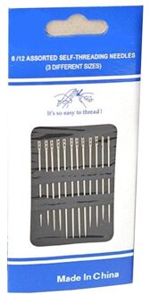 12 Stuks Dikke Big Eye Naaien Self-Threading Naalden Borduurwerk Hand Naaien Kleding Naaien Stof Naaien Naalden Blind Naald