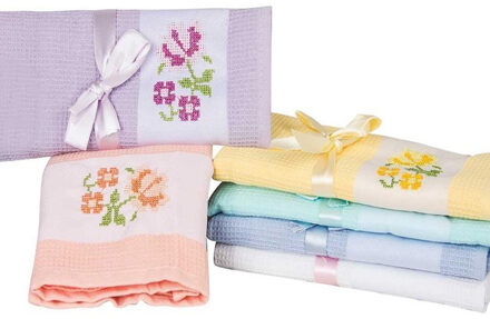 12 Stuks Geborduurde Keuken Handdoek | Turks Handdoek 45X70 Cm 3 stk