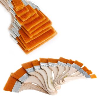 12 Stuks Houten Olieverf Borstel Kunstenaar Acryl Aquarel Verf Art Supply Tool R66F