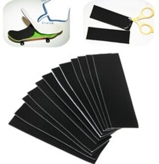 12 Stuks Houten Toets Dek Ongesneden Tape Stickers Zwart Foam Grip Tape Stickers 110X35mm / 4.33 ''X1.38''