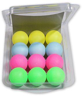 12 Stuks Kleurrijke Tafeltennis Ballen Plastic Vermaken Bounce Ping Pong Herbruikbare Ping Pong Ballen Party Decoratie Entertainment