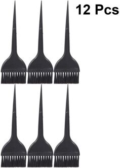 12 Stuks Lange Handvat Haarverf Borstels Haarkleuring Verven Borstel Haar Tint Applicator Thuis Professionele Kapsalon Gereedschap