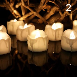 12 Stuks Led Theelichtje Kaars Licht Flikkeren Led Kaarsen Voor Decoratie A2