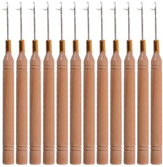 12 Stuks Micro Ringen Loop Tool Threader Trekken Naald Gebruikt Met Haar Tang 27RB