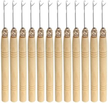 12 Stuks Micro Ringen Loop Tool Threader Trekken Naald Gebruikt Met Haar Tang 27RB