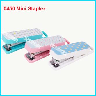 12 Stuks Mini Leuke Plastic Nietmachine Met Veelkleurige Paperclips Voor Kinderen Schoolbenodigdheden 0450 Size 8*2.1*1.5 Cm Mini Nietmachine
