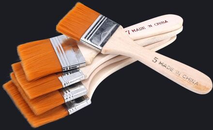 12 stuks nylon zachte borstel draagbare houten handvat nylon aquarel kwast acryl zachte olieverf art supplies