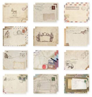 12 Stuks Ontwerpen Papier Envelop Leuke Mini Enveloppen Vintage Europese Stijl Voor Kaart Scrapbooking