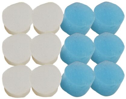 12 Stuks Oordopjes Beschermende Oordoppen Silicone Soft Waterdicht Anti-geluid Oordopjes Protector Zwemmen Douchen Water Sport wit blauw