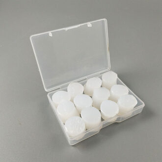 12 Stuks Oordopjes Beschermende Oordoppen Silicone Soft Waterdicht Anti-geluid Oordopjes Protector Zwemmen Douchen Water Sport wit