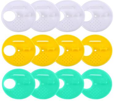 12 Stuks Ronde Bijenkorf Doos Entree Gate Plastic Nuttig Plastic Bijenteelt Bijenkorf Nest Deur Vents Bijenteelt Gereedschappen
