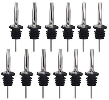 12 Stuks Rvs Classic Wijn Liquor Fles Speed Pourers Met Taps Toelopende Tuit Winkel 207