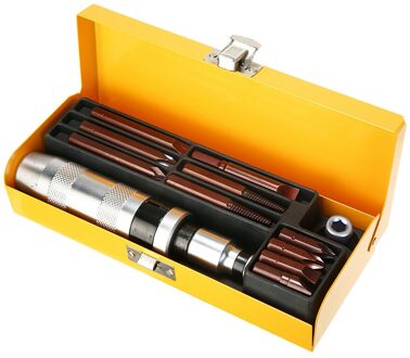 12 Stuks/set Van Platte Kop Houtbewerking Speciale Impact Schroevendraaier Batch Hoofd Thuis Mouw Kit Elektrische Hand Tool Schroevendraaier