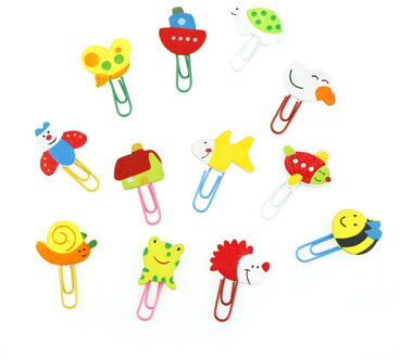 12 Stuks Stripfiguur Metalen Bindmiddelenklemmen Notities Brief Paperclip Bladwijzer Relatiegeschenk Briefpapier Kantoor Schoolbenodigdheden
