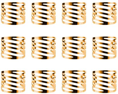 12 Stuks Terug Patroon Bruiloft Servetringen Tafel Decoratie Holle Familiebijeenkomsten Dagelijks Gebruik Servet Gesp Houder Decor nee.2