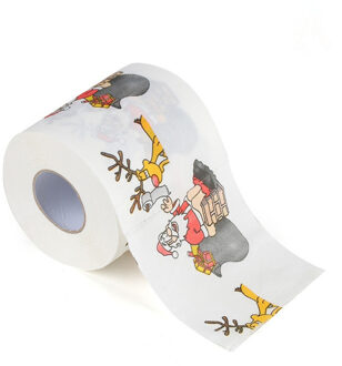 12 Stuks Toilet Roll Paper Thuis Kerstman Bad Wc Roll Papier Supplies Xmas Decor Tissue Roll 10*10cm