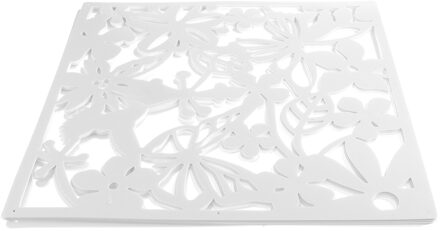 12 Stuks Voor Home Vlinder Vogel Bloem Opknoping Scherm Partitie Divider Panel Room Gordijn Thuis Wit/Zwart 12stk