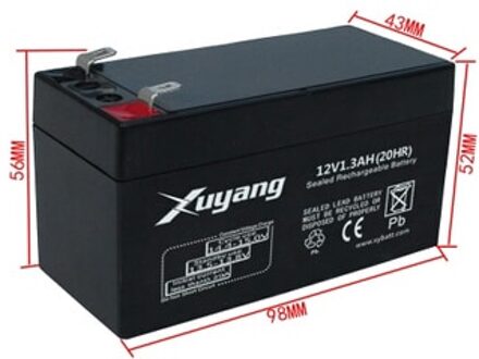 12 V 1.2Ah 1.3ah loodaccu oplaadbare batterij Veiligheid deur solar 12 v batterij back-up UPS backup power