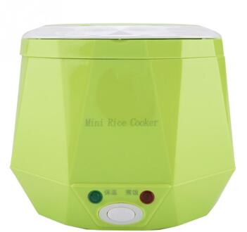 12 V 100 W Rijstkokers Elektrische Lunchbox Verwarmd Voedsel Containers Maaltijd Prep Rijst Eten Warmer voor Thuis kantoor Auto Reizen groen