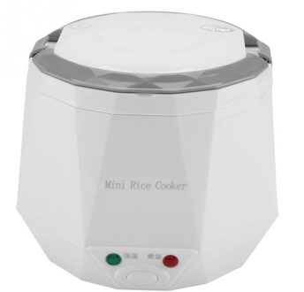 12 V 100 W Rijstkokers Elektrische Lunchbox Verwarmd Voedsel Containers Maaltijd Prep Rijst Eten Warmer voor Thuis kantoor Auto Reizen wit