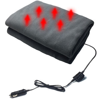 12 v 145*100 cm Winter Auto Elektrische Verwarmde Deken Fleece Gezellig Constante Temperatuur Deken Cover Heater 5 kleur grijs