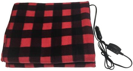 12 v 145*100 cm Winter Auto Elektrische Verwarmde Deken Fleece Gezellig Constante Temperatuur Deken Cover Heater 5 kleur zwart rood plaid
