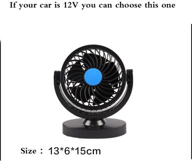 12 V/24 V 360 Graden Auto Fan Koeler Alle-ronde Roterende Air Cooling Fan Voor Auto Dual hoofd 2gear Verstelbare Auto Sunmer Fan 12V single