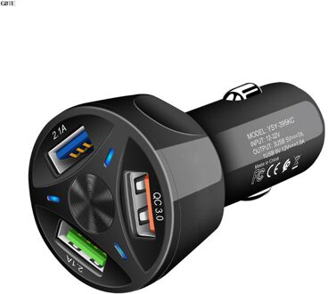12 v-24 v Auto Sigarettenaansteker Lading Adapter Auto Quick Lading Splitter QC3.0 Autolader 3 USB Telefoon charge Port Snel Opladen